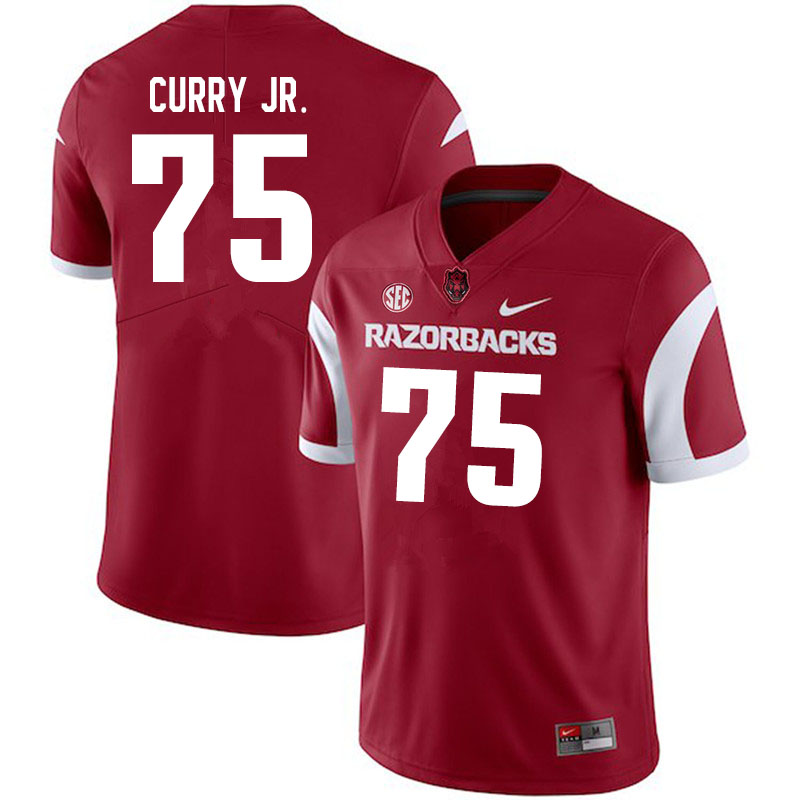 Men #75 Ray Curry Jr. Arkansas Razorbacks College Football Jerseys Sale-Cardinal - Click Image to Close